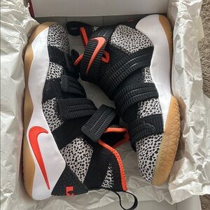 Nike LeBron Soldier 11 Black and Red Sneakers